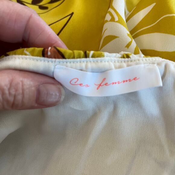 Mustard Yellow Boho Floral Backless Halter Tie Tiered Maxi Sundress Small New - Picture 5 of 14